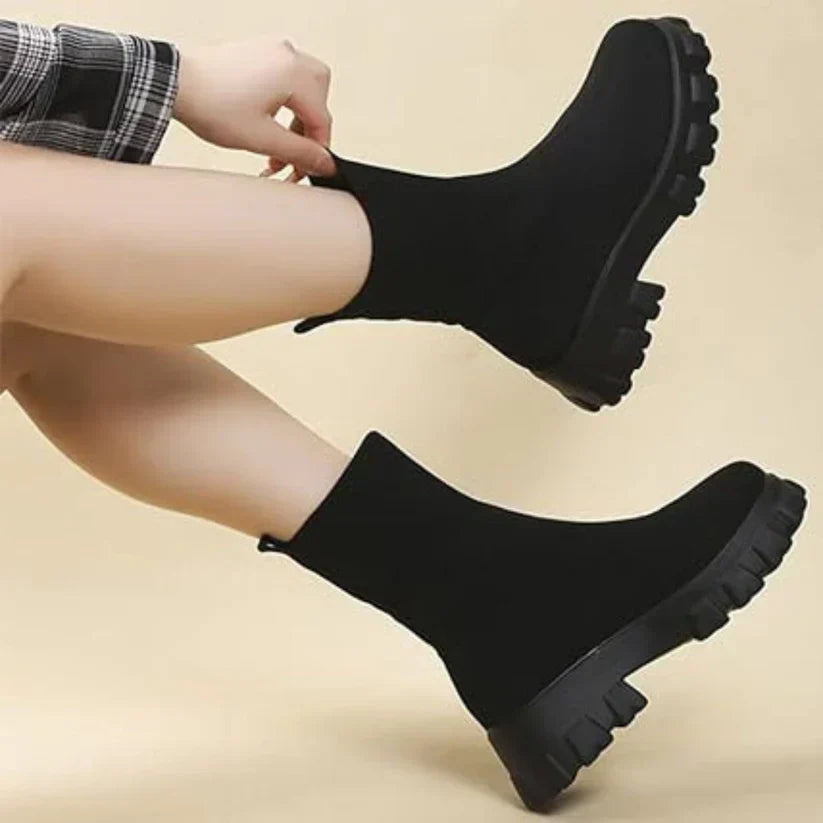 Phyllida - bottines à la cheville tricotées avec semelle tendance