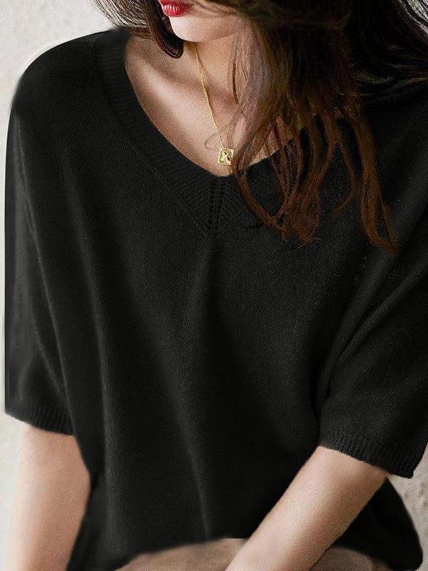 Alison - pull en tricot cachemire col v