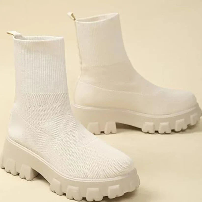Phyllida - bottines à la cheville tricotées avec semelle tendance