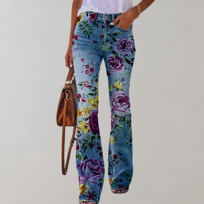 Pantalon évasé avec boutons