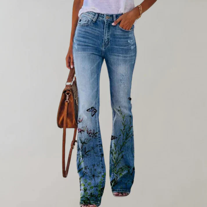 Pantalon évasé avec boutons