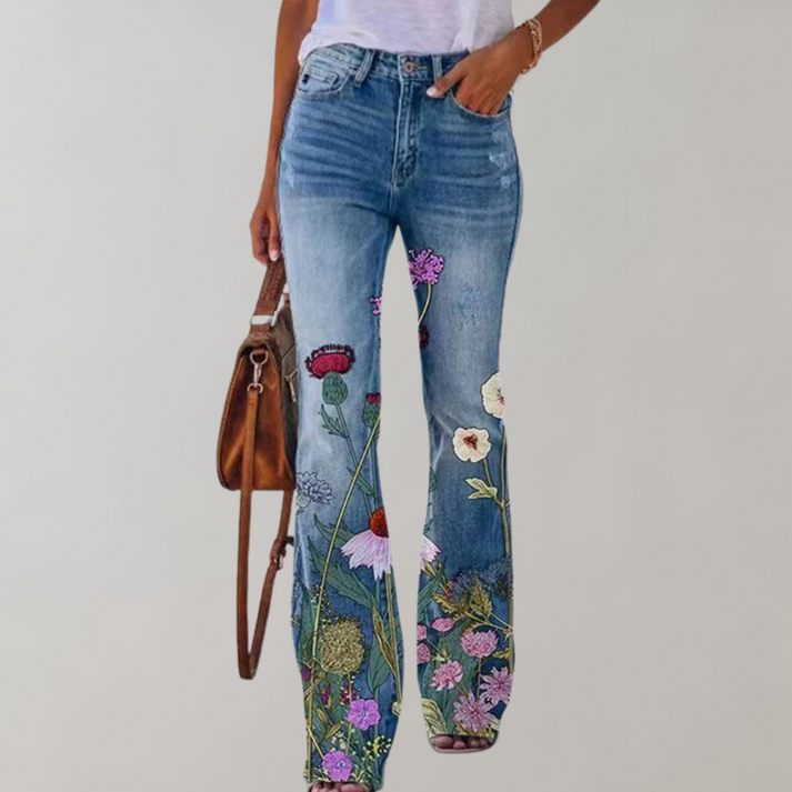 Pantalon évasé avec boutons