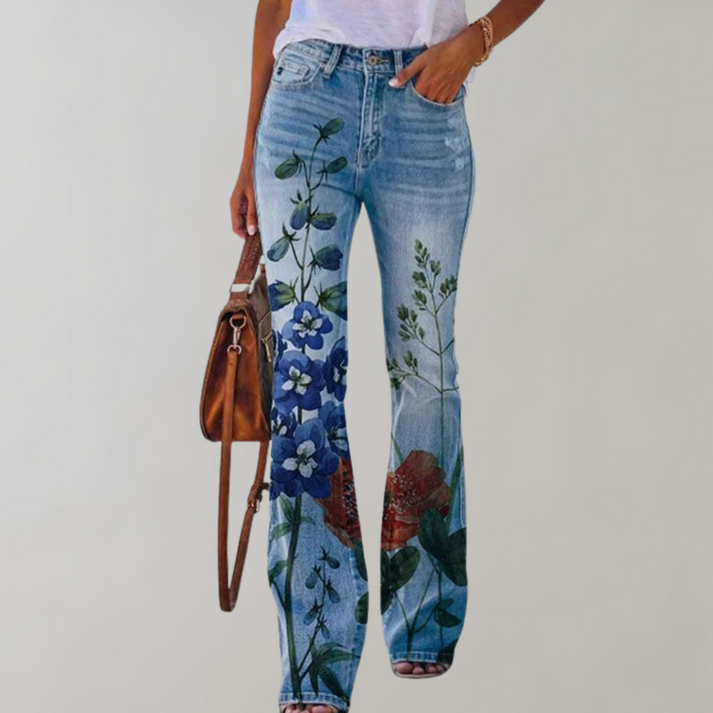 Pantalon évasé avec boutons