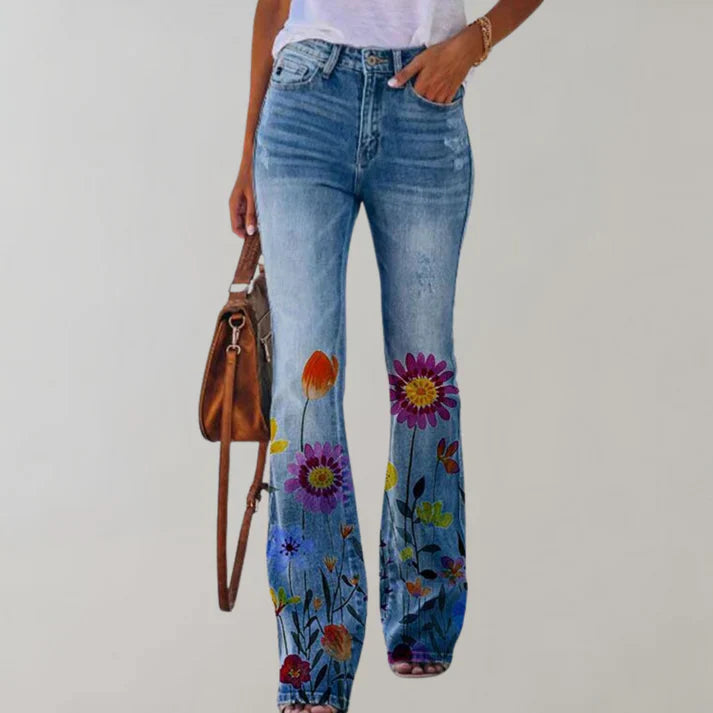 Pantalon évasé avec boutons