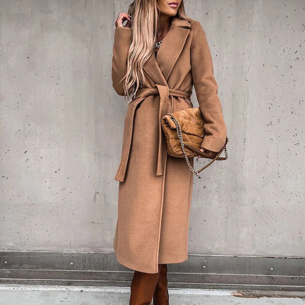 Engel - manteau en laine élégant avec ceinture