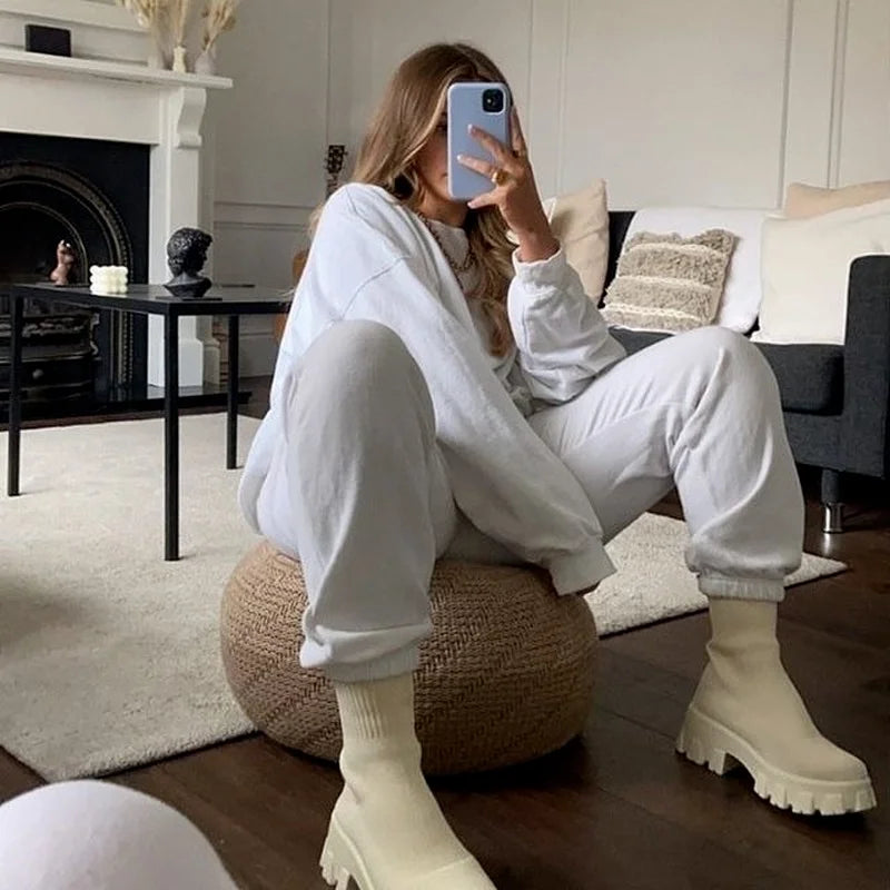 Phyllida - bottines à la cheville tricotées avec semelle tendance