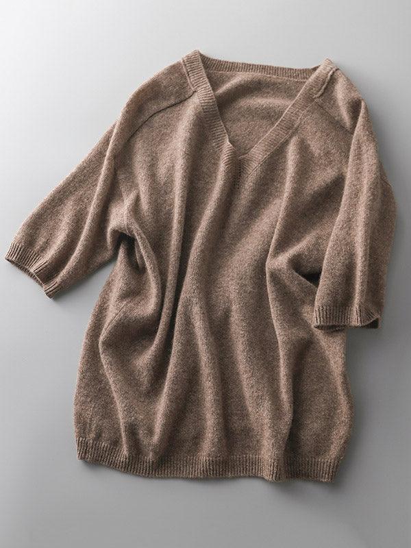 Alison - pull en tricot cachemire col v