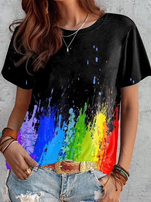 Aya - chemise arc-en-ciel élégante