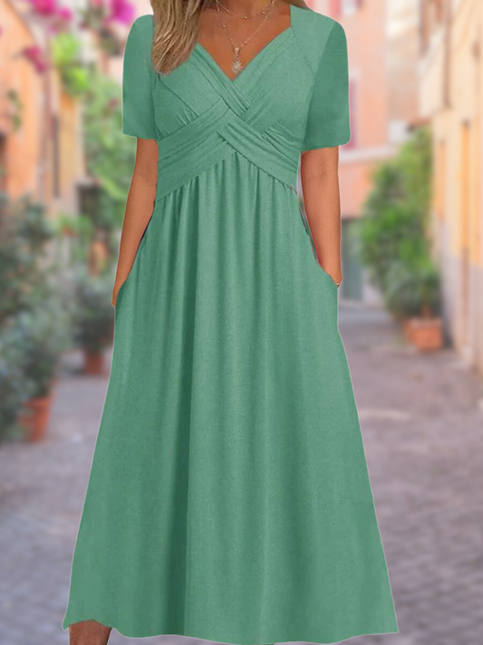 Robe d'été col v - Selby