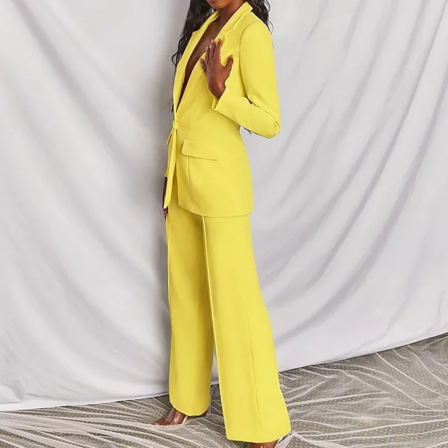 Bina - ensemble blazer-pantalon à manches longues pour femme