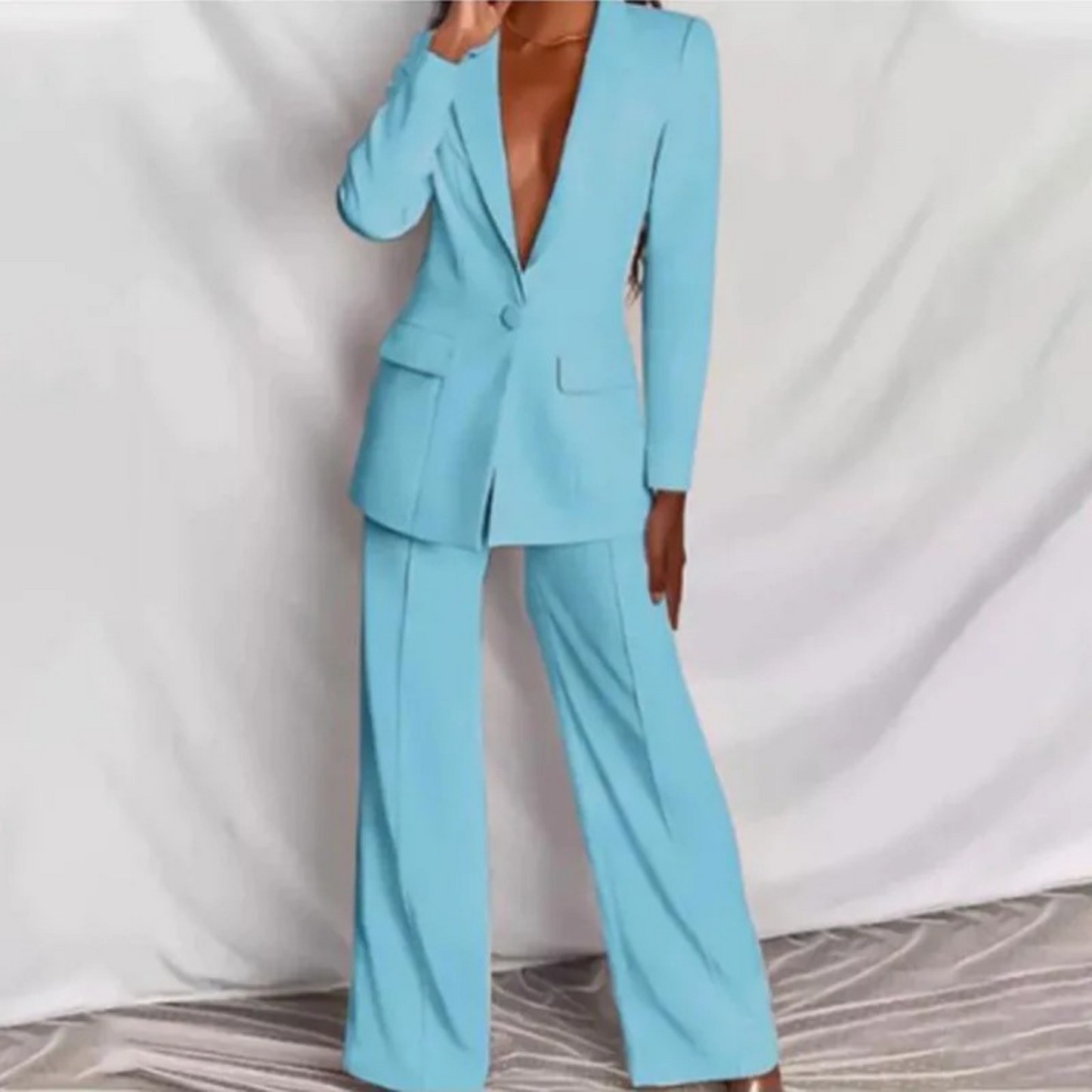 Bina - ensemble blazer-pantalon à manches longues pour femme