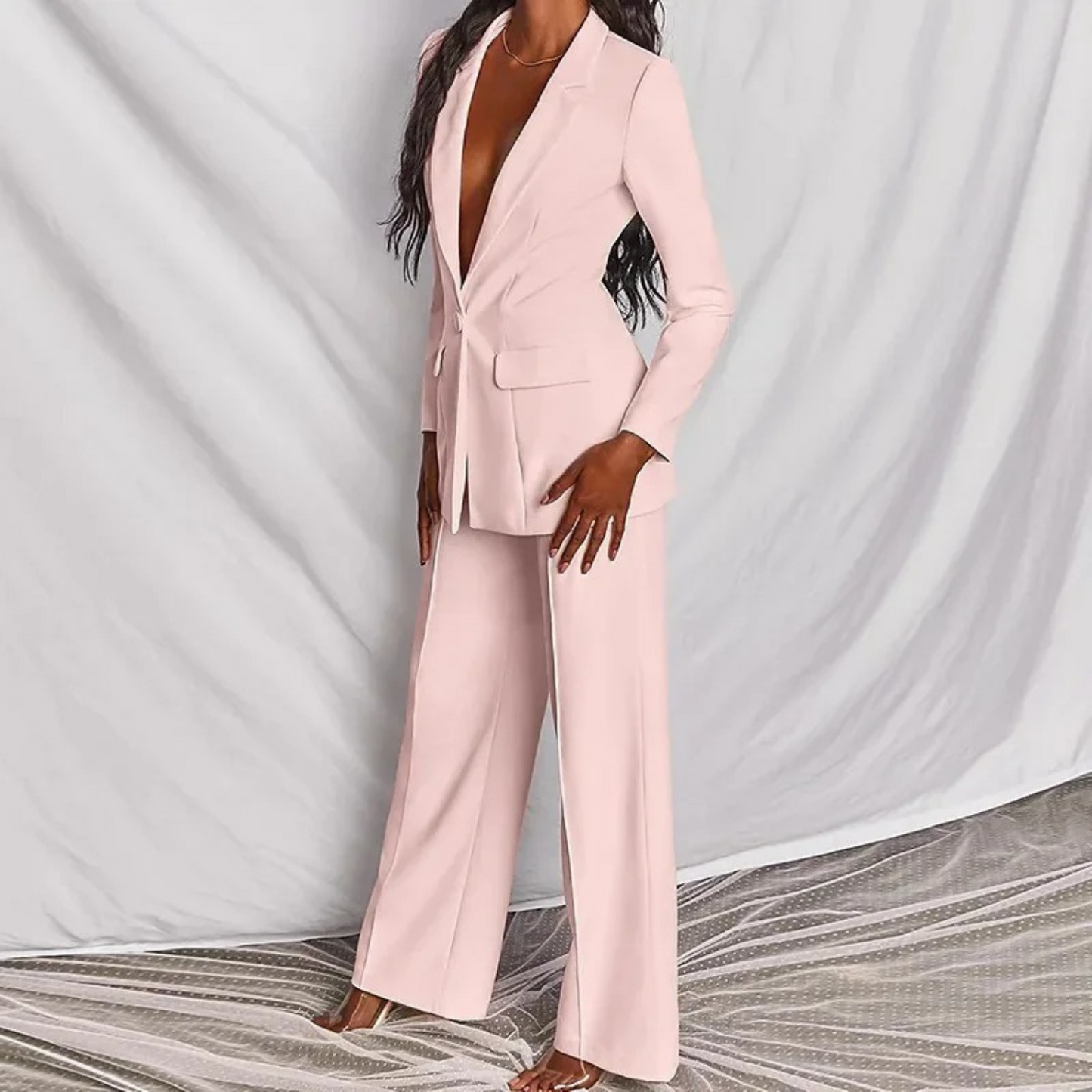 Bina - ensemble blazer-pantalon à manches longues pour femme