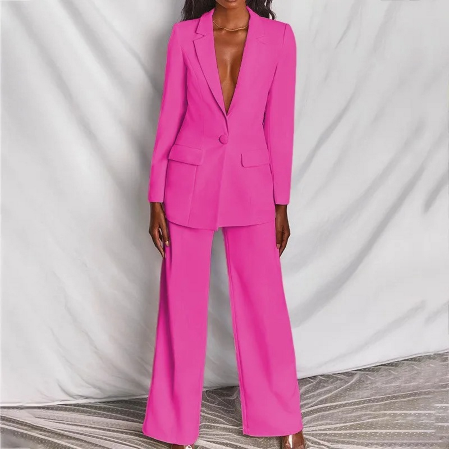 Bina - ensemble blazer-pantalon à manches longues pour femme