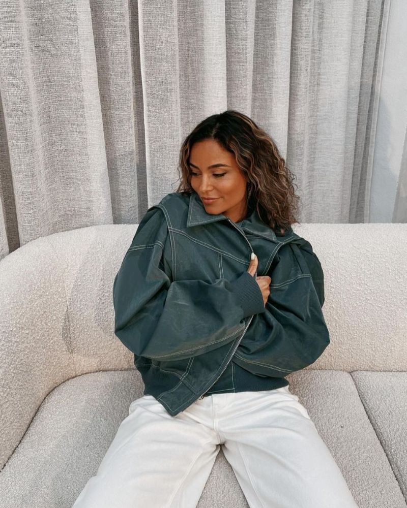 Veste bomber chic en cuir pour femme - Khalil