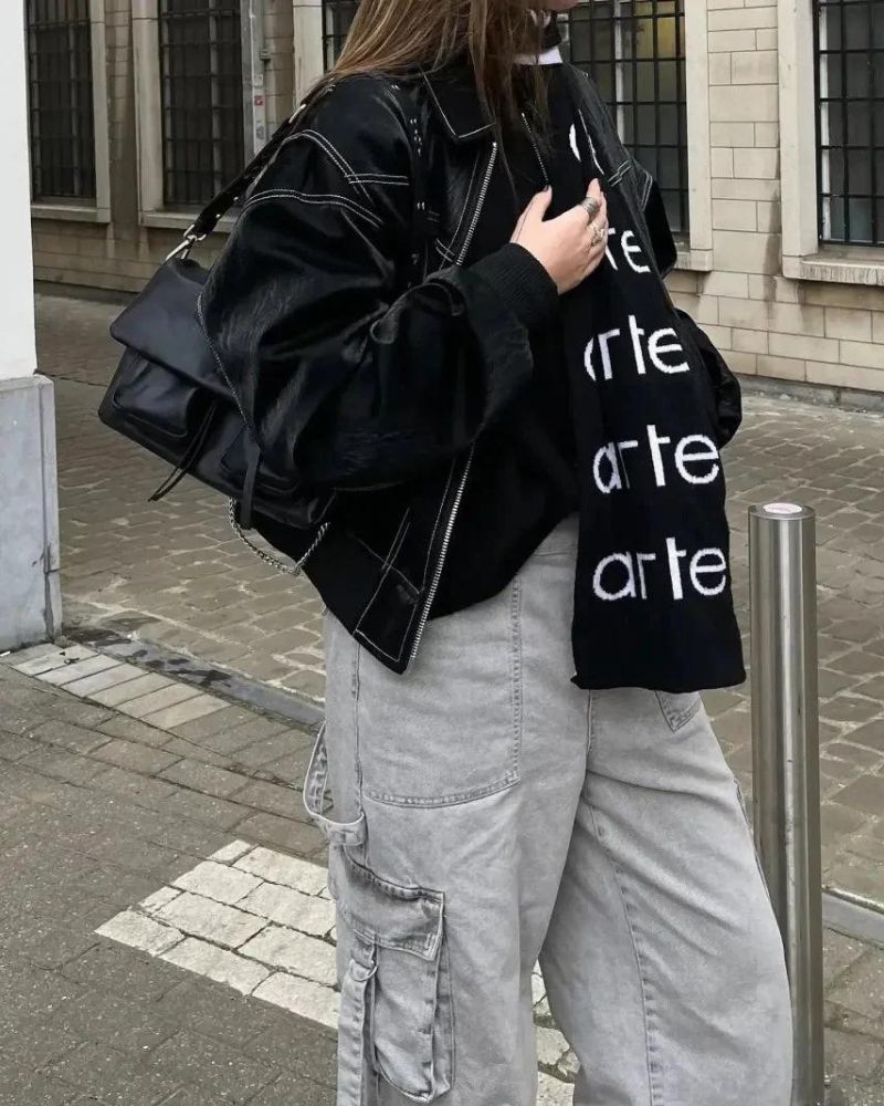 Veste bomber chic en cuir pour femme - Khalil