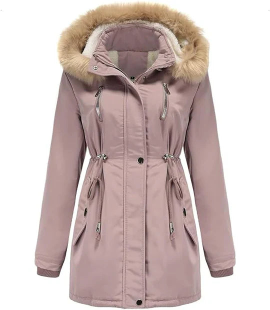 Lovi - manteau long avec capuche en fausse fourrure et doublure en polaire