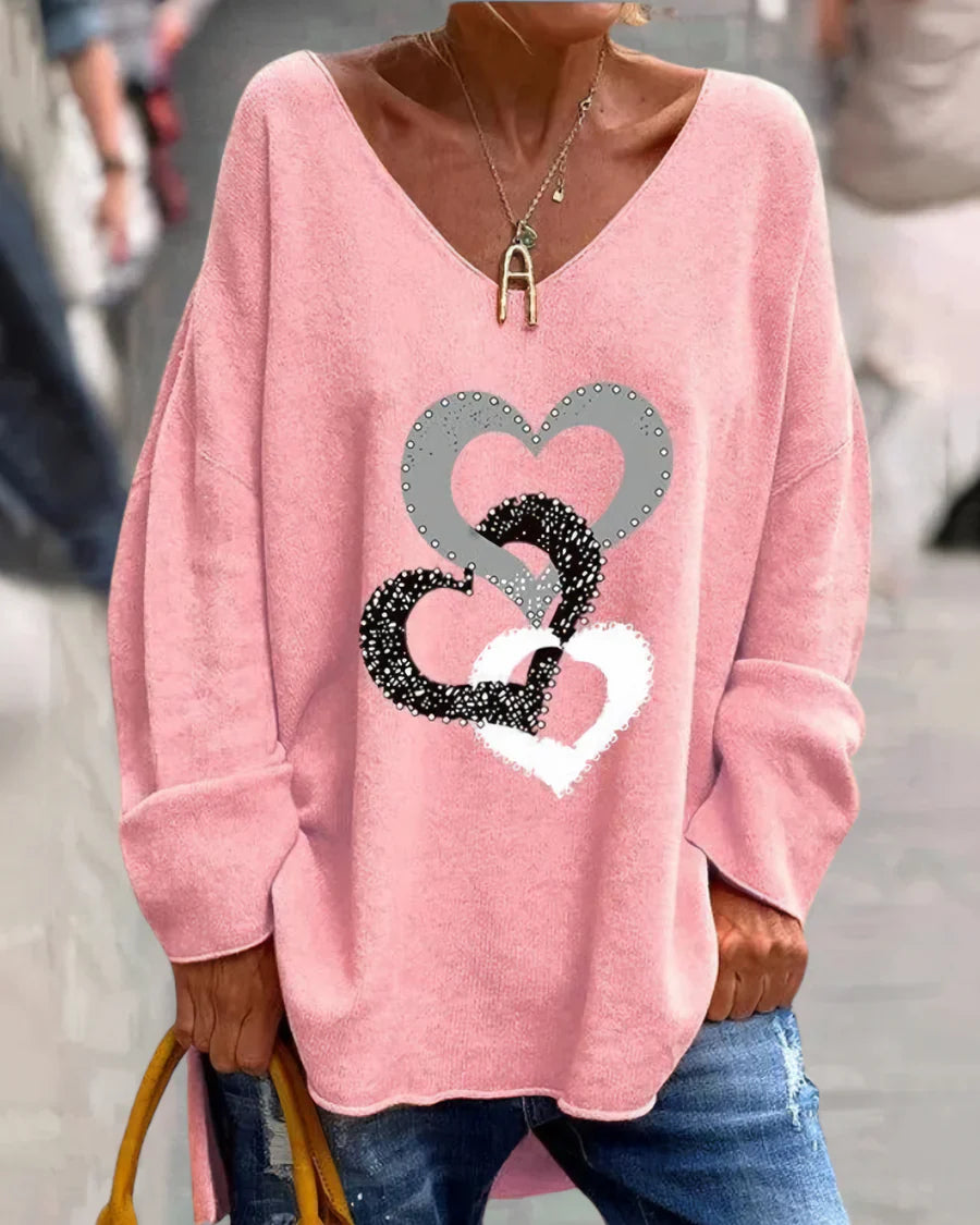 Flosa - pull graphique confortable pour femme