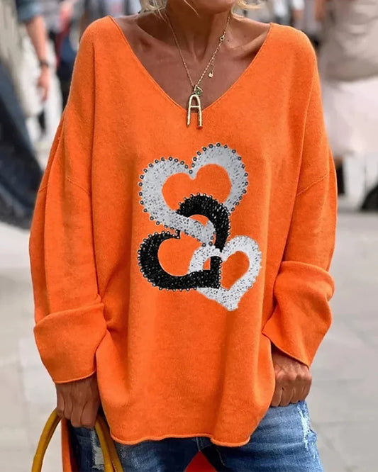 Flosa - pull graphique confortable pour femme