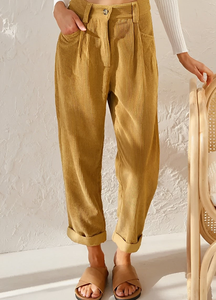 Ingrid - pantalon en velours côtelé tendance