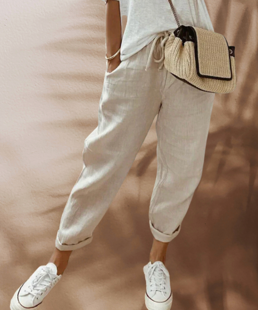 Bibi - pantalon en lin décontracté et stylé