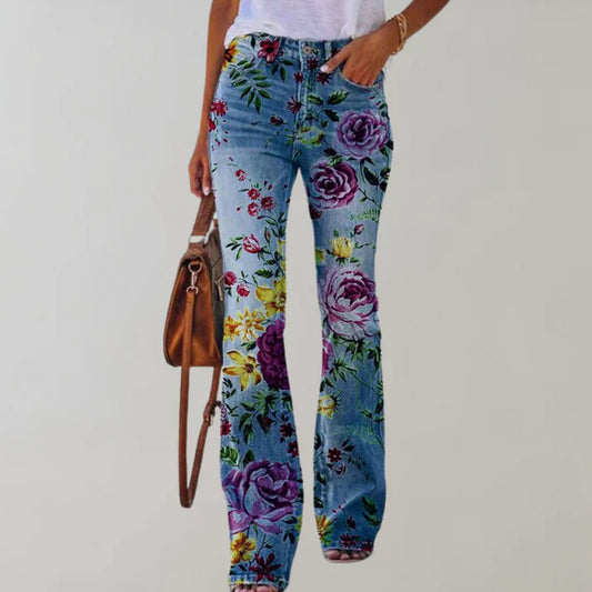 Pantalon évasé avec boutons