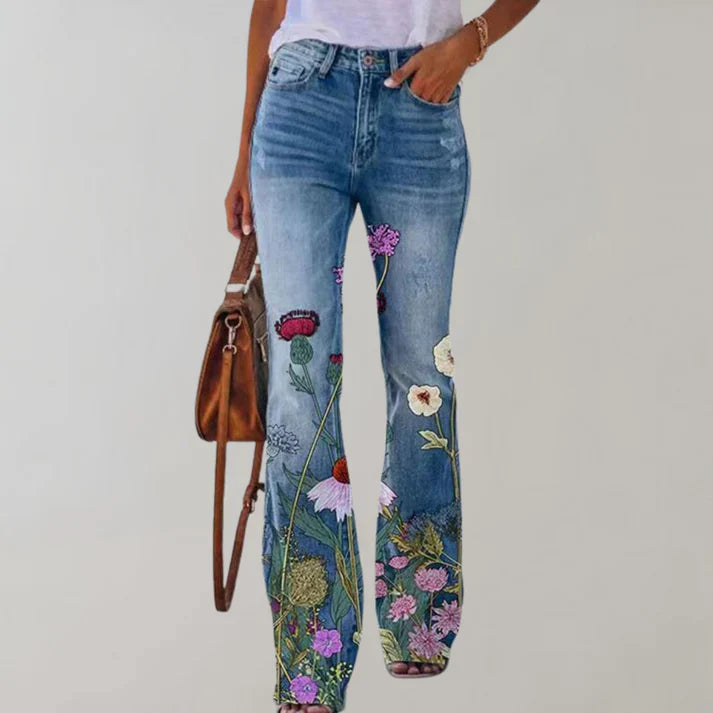 Pantalon évasé avec boutons