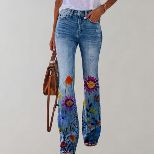 Pantalon évasé avec boutons