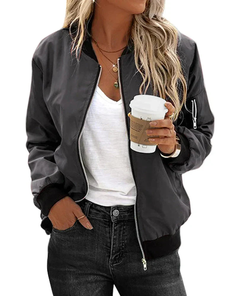 Rinna - Veste bomber classique et élégante avec poches - parfaite pour toutes les occasions