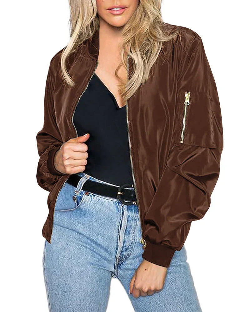 Rinna - Veste bomber classique et élégante avec poches - parfaite pour toutes les occasions