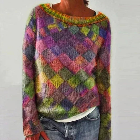 Énola | pull coloré et élégant à col rond