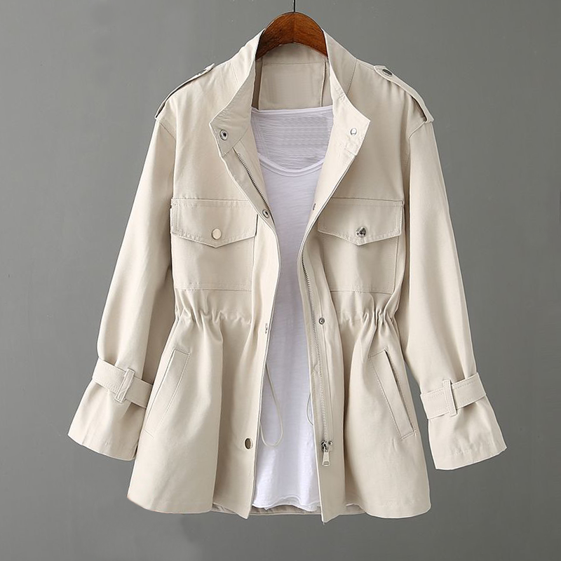 Lenja - veste unie avec cordon de serrage pour femme