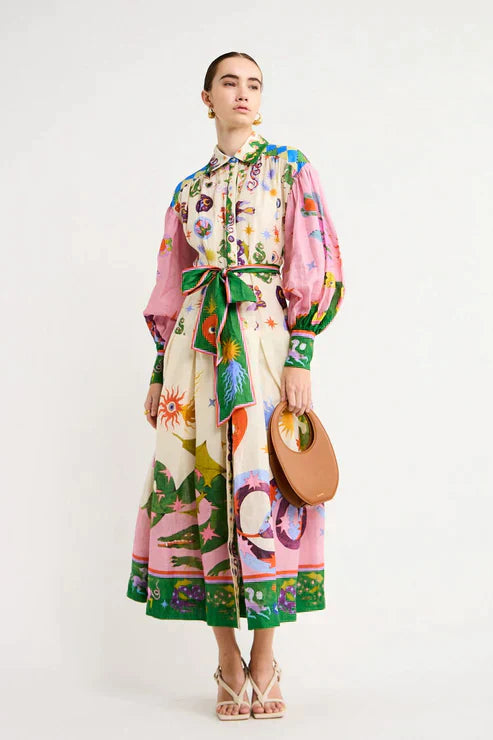 Babette | une robe longue style vintage avec imprimé