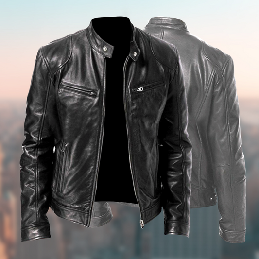 F.S. - veste en cuir élégante et de haute qualité pour hommes