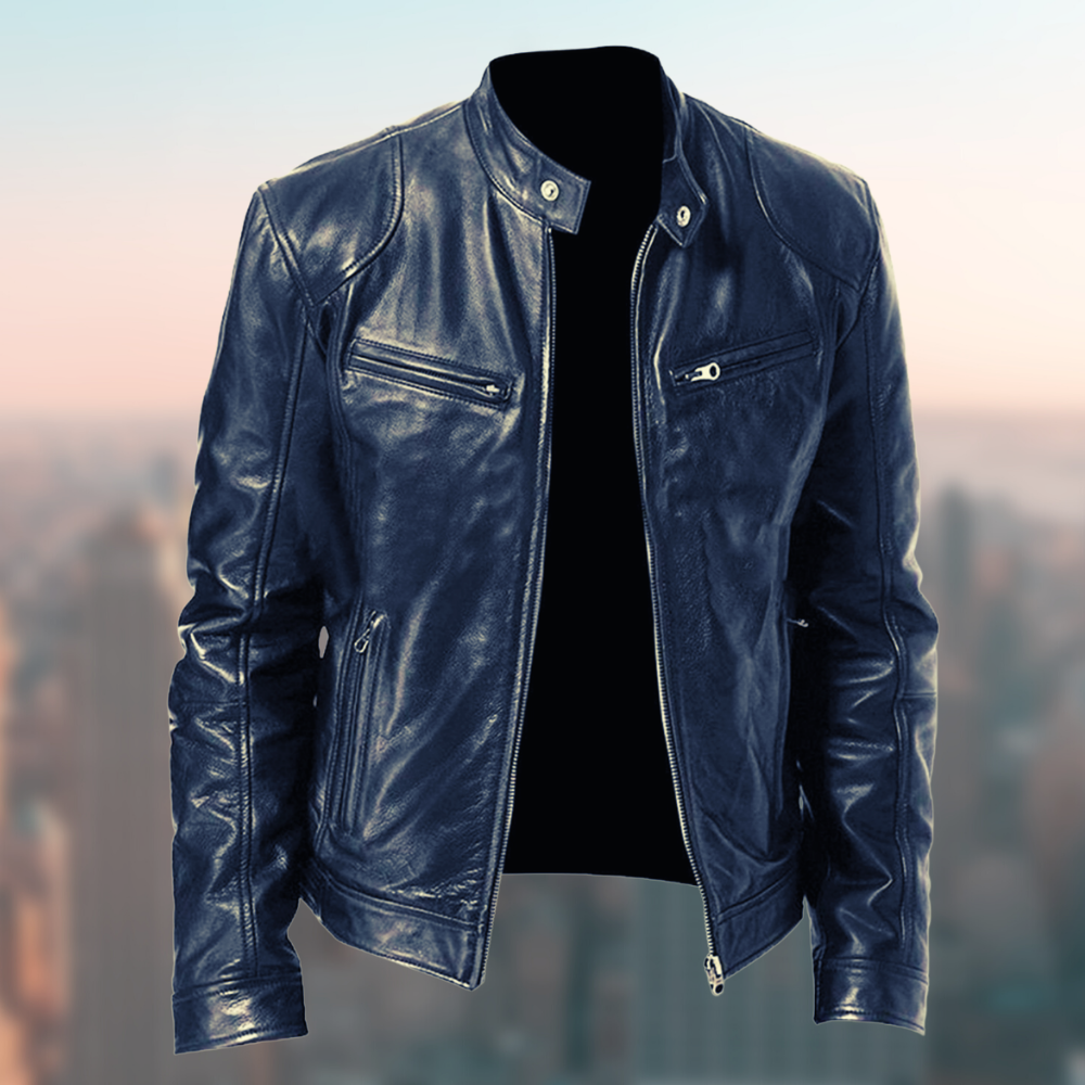 F.S. - veste en cuir élégante et de haute qualité pour hommes