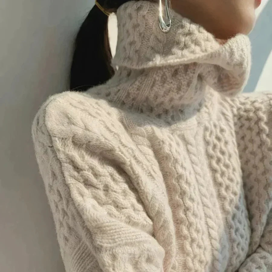 Selin - pull col roulé en cachemire pour femme