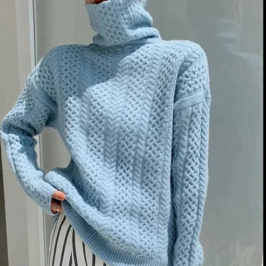 Selin - pull col roulé en cachemire pour femme