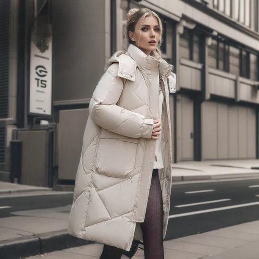 Kati - manteau d'hiver solide pour femmes