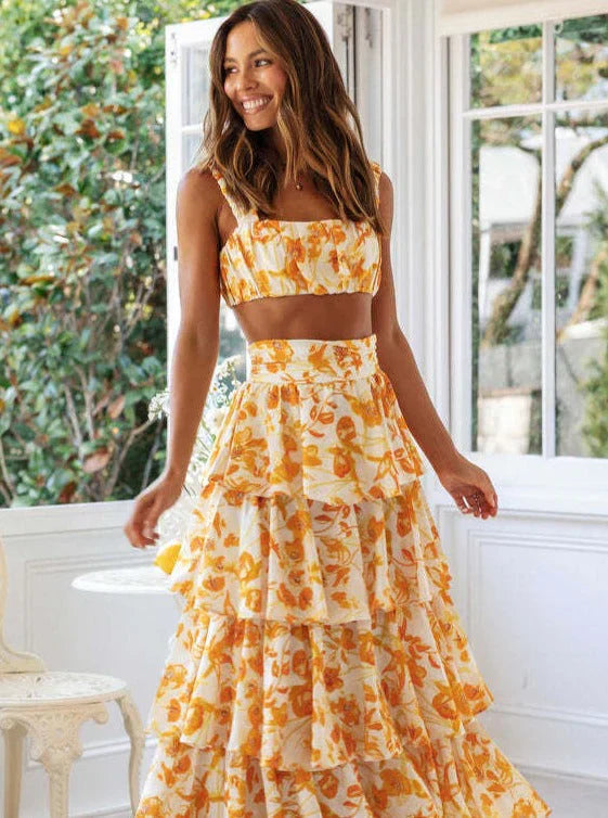 Ibrahimma - ensemble de couleurs orange