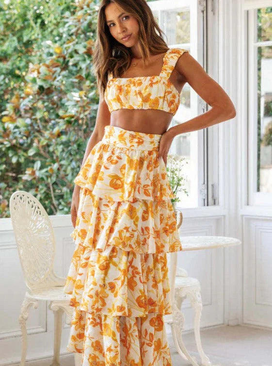 Ibrahimma - ensemble de couleurs orange