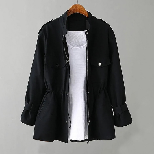 Lenja - veste unie avec cordon de serrage pour femme