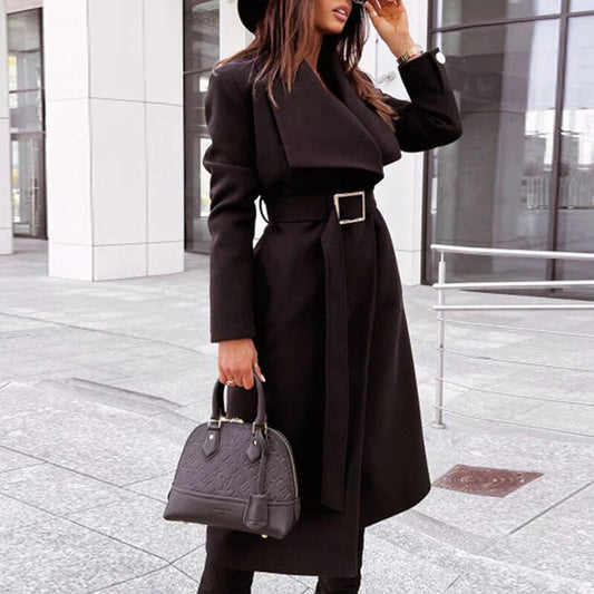 Engel - manteau en laine élégant avec ceinture