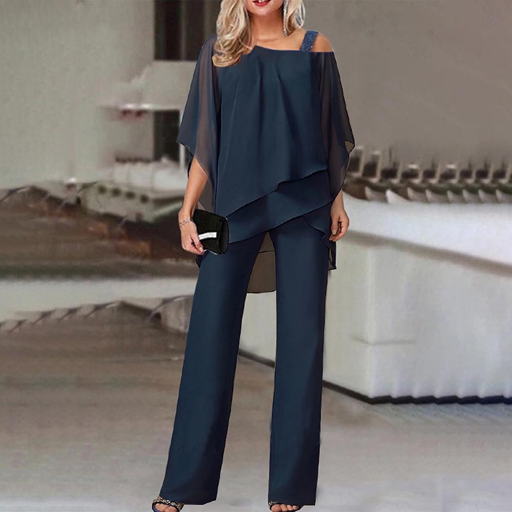 Ensemble deux pièces pour femmes : tenues élégantes deux pièces à épaules dénudées