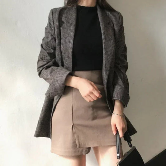 Flina - Blazer avec veste à carreaux