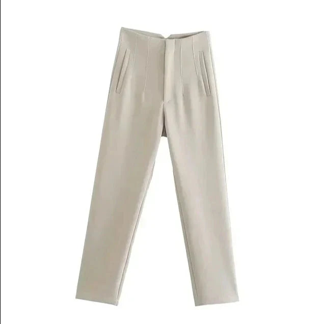 Pantalon formel décontracté taille haute