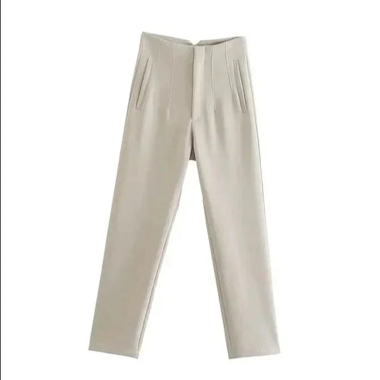 Pantalon formel décontracté taille haute