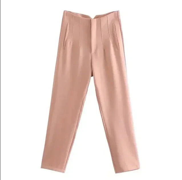 Pantalon formel décontracté taille haute