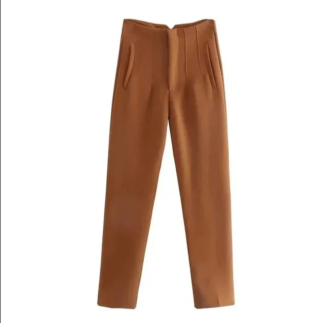 Pantalon formel décontracté taille haute