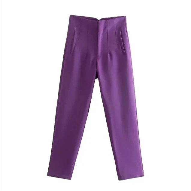 Pantalon formel décontracté taille haute