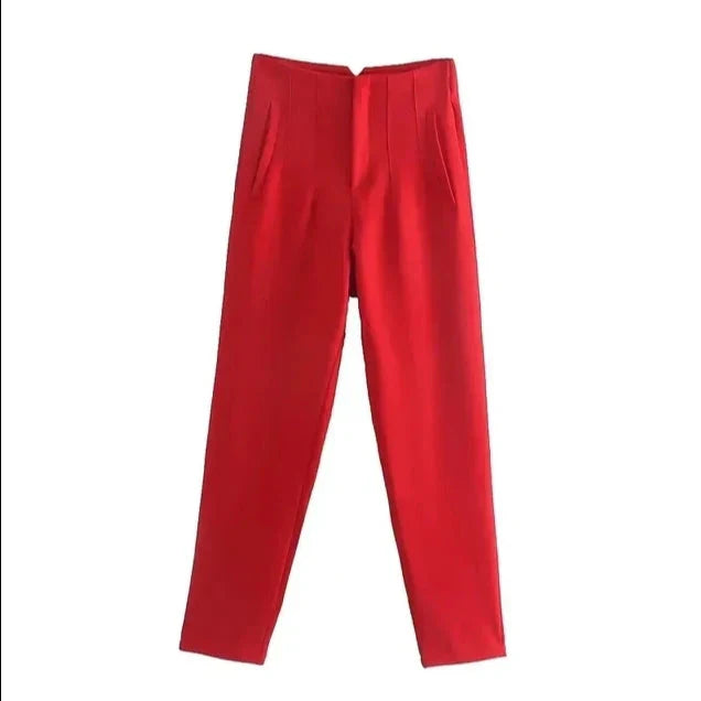 Pantalon formel décontracté taille haute