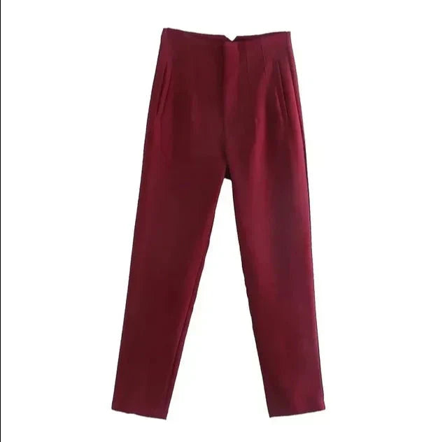 Pantalon formel décontracté taille haute